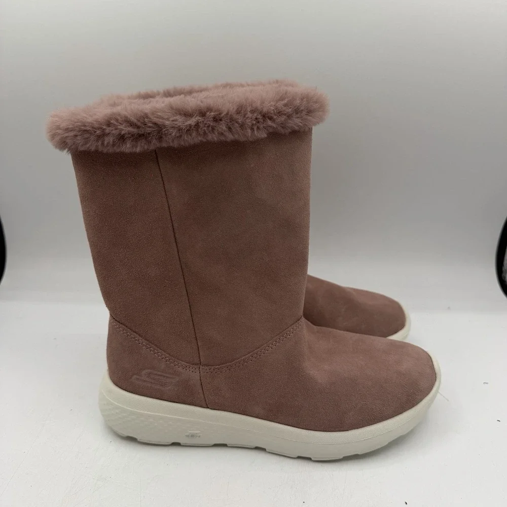 Skechers On The‎ Go City 2 Boots Womens Sz 6 Mauve Pink Pull On Lined 14633